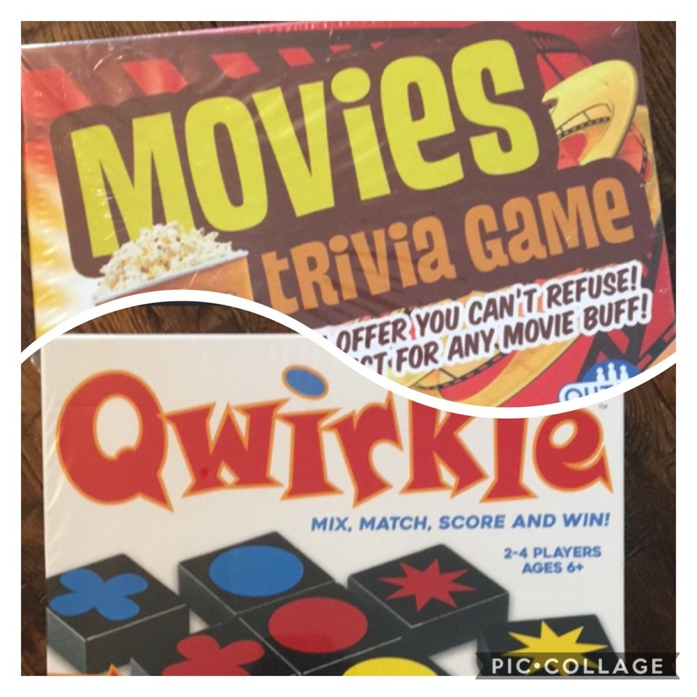 Qwirkle and Movie Trivia games